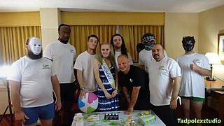 Pregnant Luna Lips Gangbanged by Horny Cocks Outdoors