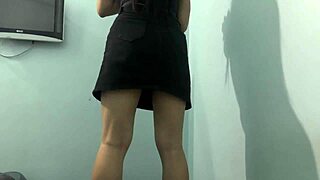 What is that college girl doing in her skirt workout