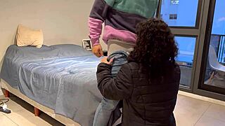 I fucked the neighbor's shaved pussy