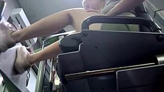 Extreme Squirting in the Gym with Young 18+ Big Tits Babe in Public