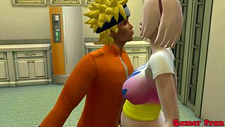 Hinata asks Sakura for advice on fucking like her in the kitchen