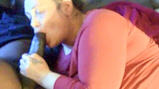 Sloppy blowjob leads to mouthful cum in interracial homemade fetish