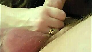 Brunette Housewife Sucking Husband's Big White Cock in Homemade Video with Moaning and Glasses