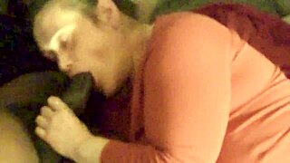 Sloppy blowjob leads to mouthful cum in interracial homemade fetish