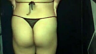 Amira, young Venezuelan, bares tits and ass for public porno debut.