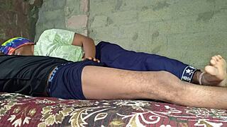 bhabhi gets fingered in bathroom shorts play