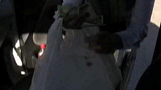 that slutty brunette rides my cock on the bed with fishnets