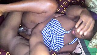 Big pussy receives creampie in other girl's mouth