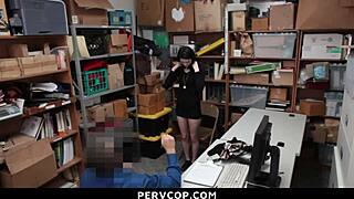 lp officer dominates thief in garage 😈