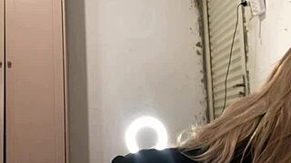 left alone with stepdaughter's ass and sex toy for anal intrigue