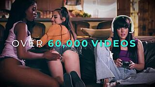 adult time - milf reagan foxx spanks naughty stepbae leana lovings for tribbing