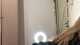 left alone with stepdaughter's ass and sex toy for anal intrigue