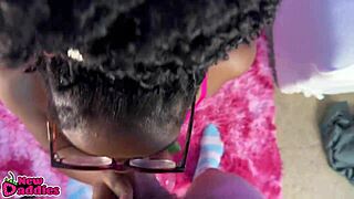 feeling wild with ebony babe's sloppy pov blowjob asmr