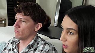 My stepbrother shows his big cock for me to suck