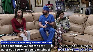 Doctor tampa humiliates ebony solana during cheerleading physical examination