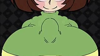 in this story, chara gets her tits fucked hard