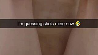 cheating college girlfriend gets fucked on snapchat to pay debt, cucked and creampied