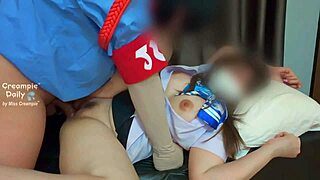 สาวนักศึกษาอยากลองแตกในกับน้ายามหน้าหอพัก 😏 pretty asian student with big ass and tight pussy