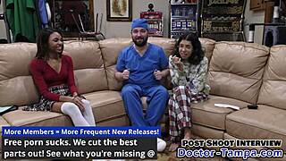 Doctor tampa humiliates ebony solana during cheerleading physical examination