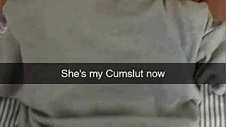 cheating college girlfriend gets fucked on snapchat to pay debt, cucked and creampied