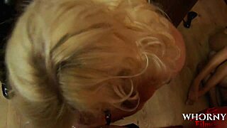 How does this submissive milf handle big tits domina in latex bdsm?