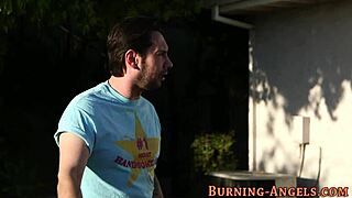 Goth whore receives facial cumshot