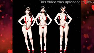 Valentine's day dance with breast expansion