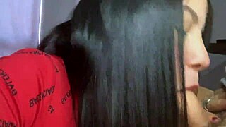 My hobby is sucking cock in the dorm with my latina teen friend