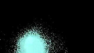 Mistress dominates slave with dragon dildo in anal play.