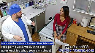 Doctor tampa humiliates ebony solana during cheerleading physical examination