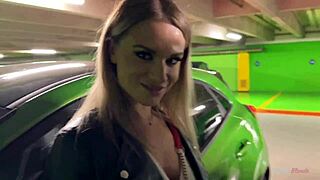 Blonde Slut Swallows Every Drop In Risky Public Blowjob