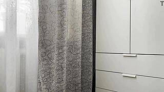 Hot Algerian milf gets all worked up while cleaning the house