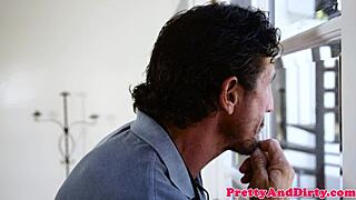 Watch this cockloving beauty get drilled by huge dick