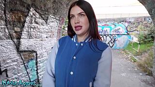 Public Agent Nails Stranger with Perfect Body