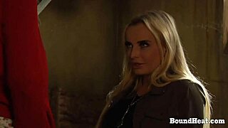 Curvy lesbian slaves finger and masturbate under mistress's command