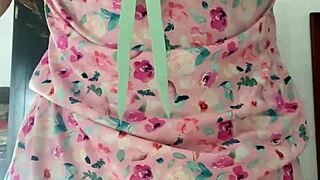 Spy cam catches innocent girl flashing in pajamas