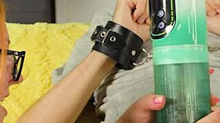 Stepmom Catches Me Jerking, Milks Cum With Toys.