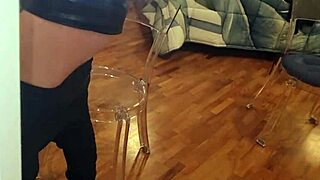 Hey, check out this dirty swinger stripping and spitting on ass