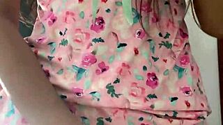 Spy cam catches innocent girl flashing in pajamas