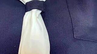 i stuff sexy lingerie and huge anal plug into my sailor uniform panties