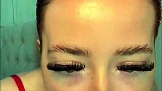 British student plays solo with toys in steamy POV