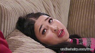 Sexy Brunette Craves Fresh Dick on Couch - Ryder Rey, Nade Nasty