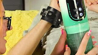 Stepmom Catches Me Jerking, Milks Cum With Toys.