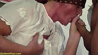 Ugly farmer grandma gets ROUGH ASS FUCKED hard!