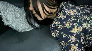 Skinny Teen 18+ Bends Over for Black Guy in Dorm