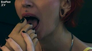 goddess teases with her feet and pussy