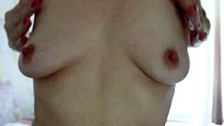 extreme tit play with mature milf flashing small tits in exhibitionist solo