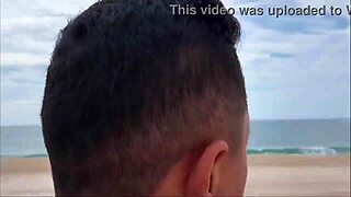 Guy Spills Milk on Nude Beach!