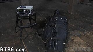 Bound Hottie Gets Nipple Clips During Intense Fucking