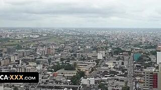 Fat officer gives blowjob in police station